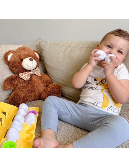 WOOPIE Układanka Jajka Montessori - Dopasuj Kształty i Kolory