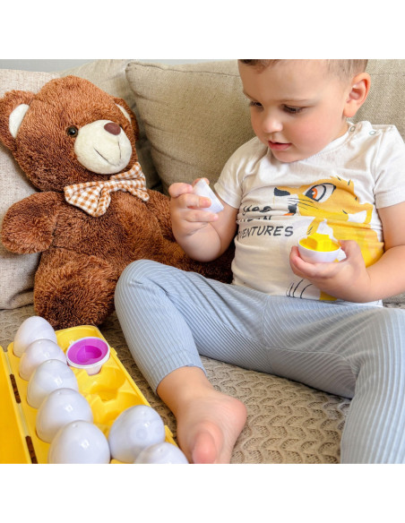 WOOPIE Układanka Jajka Montessori - Dopasuj Kształty i Kolory