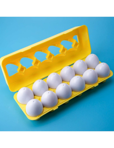 WOOPIE Układanka Jajka Montessori - Dopasuj Kształty i Kolory