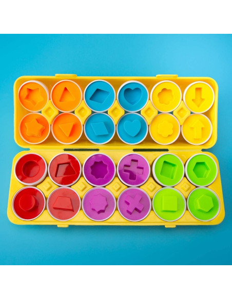 WOOPIE Układanka Jajka Montessori - Dopasuj Kształty i Kolory