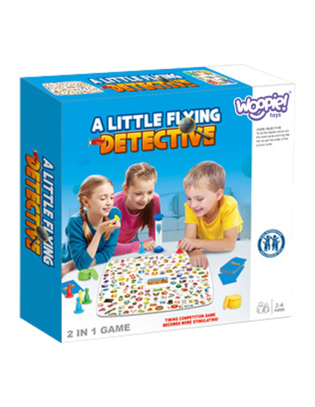 WOOPIE Gra Planszowa 2w1 Mały Detektw + Chińczyk