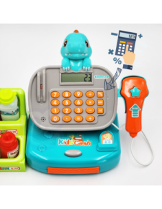 WOOPIE Kasa Sklepowa z Półką DINO Niebieski 2