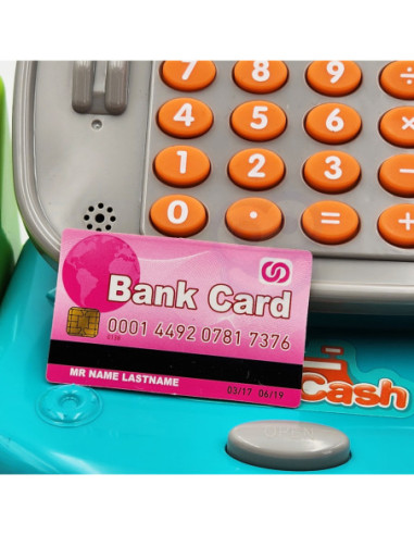 WOOPIE Kasa Sklepowa z Półką DINO Niebieski