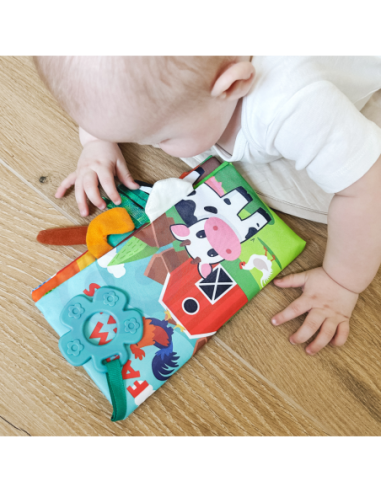 WOOPIE BABY Książeczka z Ogonkami Zwierząt Materiałowa