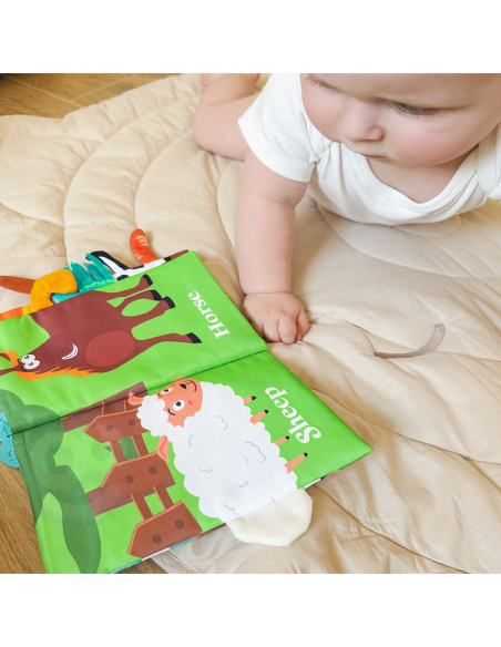 WOOPIE BABY Książeczka z Ogonkami Zwierząt Materiałowa