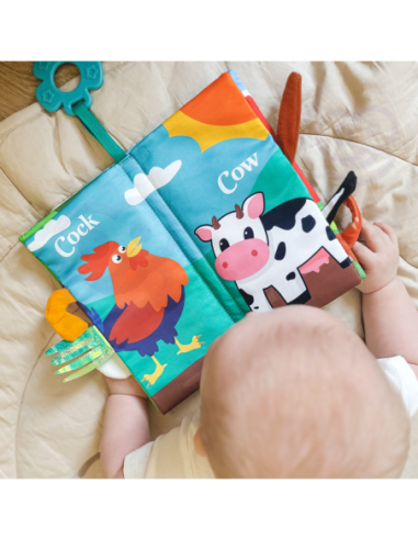 WOOPIE BABY Książeczka z Ogonkami Zwierząt Materiałowa