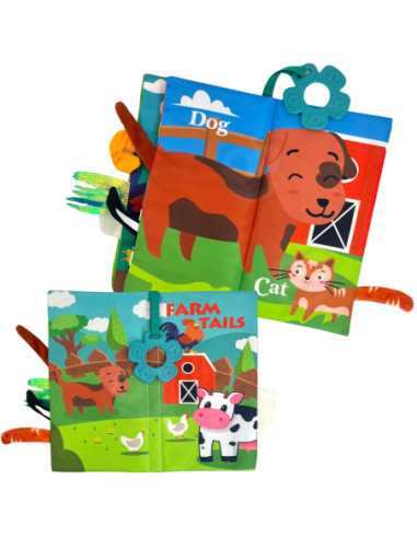 WOOPIE BABY Książeczka z Ogonkami Zwierząt Materiałowa