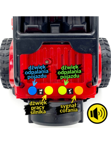 WOOPIE Czerwony Samochód Terenowy