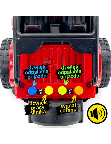 WOOPIE Czerwony Samochód Terenowy