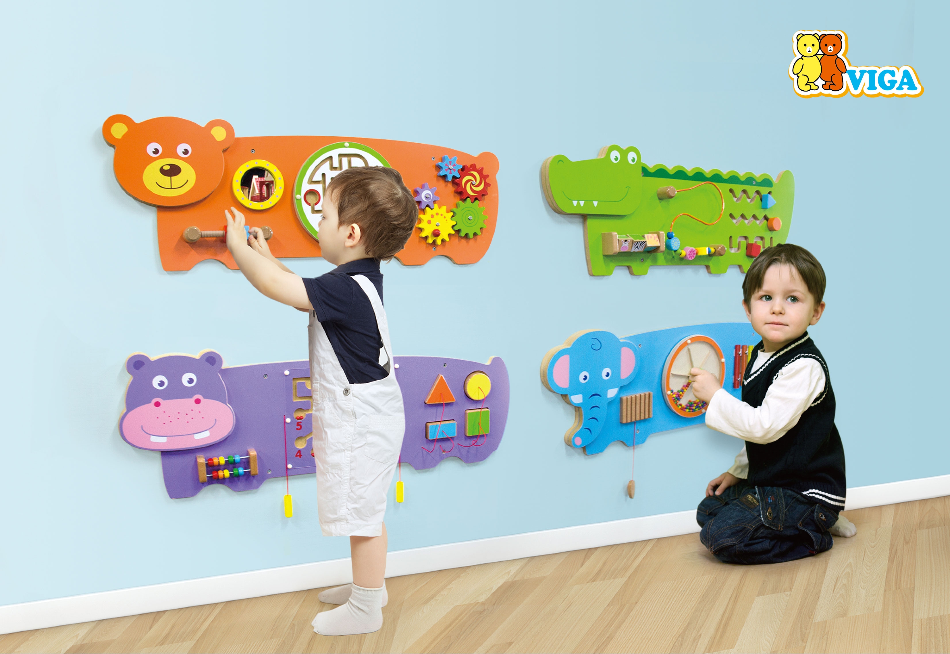 Tablica edukacyjna manipulacyjna sensoryczna drewniana krokodyl certyfikat fsc montessori