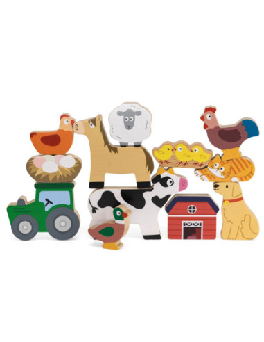 VIGA Układanka w Stosy Farma Zwierzęta