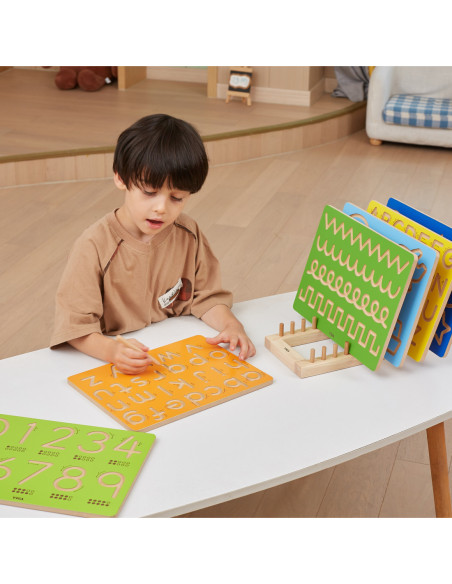 VIGA Tablica Kreślarska Pojazdy Szlaczki Nauka Pisania