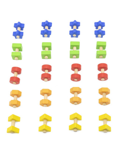 VIGA Nakrętki i Śrubki Dopasuj i Zakręcaj Zabawka Zręcznościowa