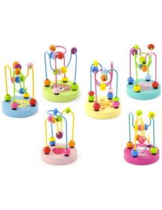 VIGA Drewniany Poręczny Labirynt Przeplatanka Pętla Motoryczna 1szt 2