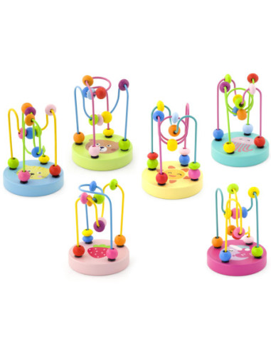 VIGA Drewniany Poręczny Labirynt Przeplatanka Pętla Motoryczna 1szt