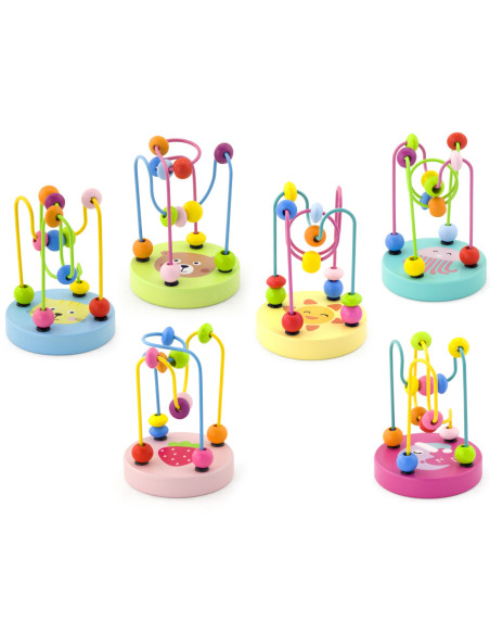 VIGA Drewniany Poręczny Labirynt Przeplatanka Pętla Motoryczna 1szt