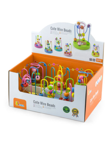 VIGA Drewniany Poręczny Labirynt Przeplatanka Pętla Motoryczna 1szt