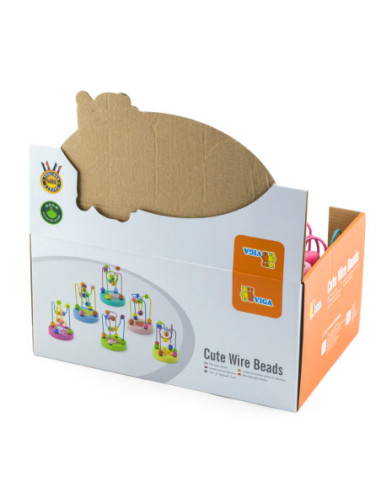 VIGA Drewniany Poręczny Labirynt Przeplatanka Pętla Motoryczna 1szt