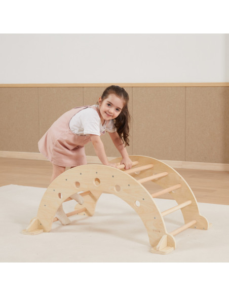 VIGA Drewniany Bujak Naturalny Montessori