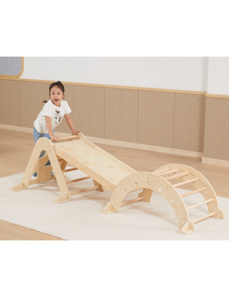 VIGA Drewniany Bujak Naturalny Montessori