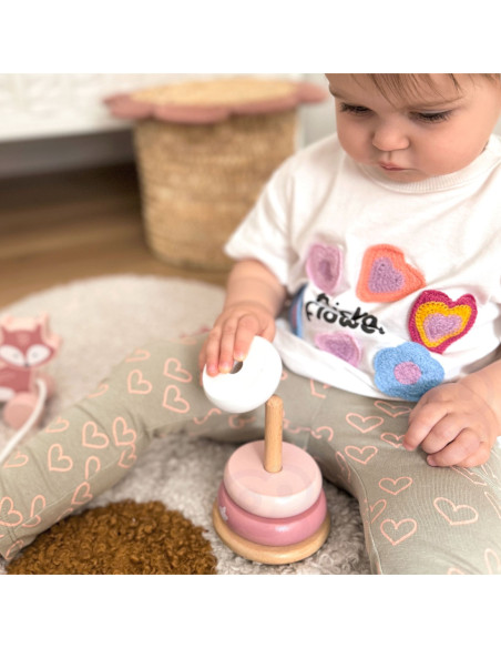 VIGA PolarB Zestaw Lisek Drewniana Piramidka + Lisek do Ciągnięcia