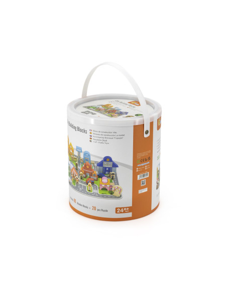 VIGA Drewniane Klocki Budowanie Miasta