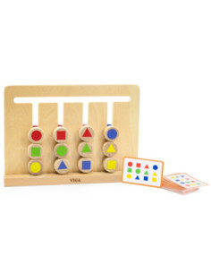 VIGA Gra Logiczna Odwzoruj Kolory i Figury Montessori 2