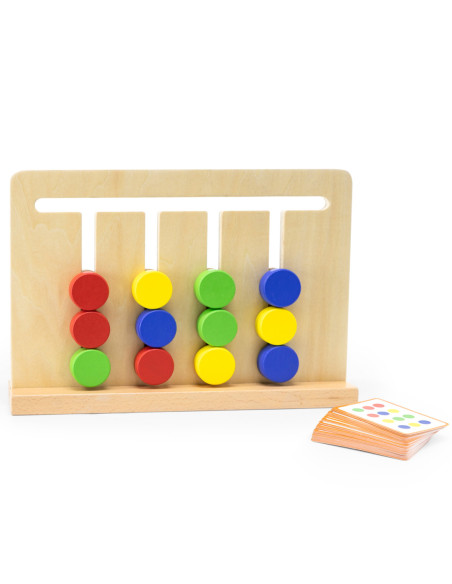VIGA Gra Logiczna Odwzoruj Kolory i Figury Montessori