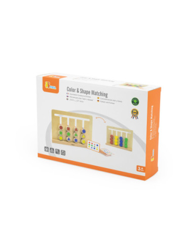 VIGA Gra Logiczna Odwzoruj Kolory i Figury Montessori
