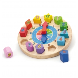 Edukacyjny Zegar z sorterem Viga Montessori