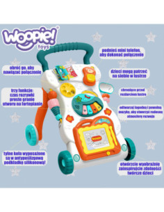 WOOPIE BABY Grający Chodzik z Znikopisem 2