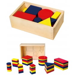 Wooden Blocks Geometric Figures Viga Toys Montessori
