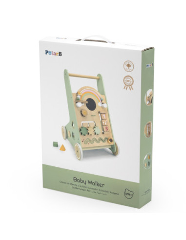 Viga PolarB Drewniany Pchacz Chodzik Zielony Edukacyjny
