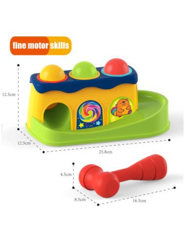 WOOPIE BABY Kolorowa Przebijanka Wbijanka z Młoteczkiem Montessori