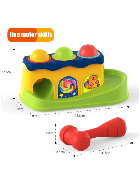 WOOPIE BABY Kolorowa Przebijanka Wbijanka z Młoteczkiem Montessori