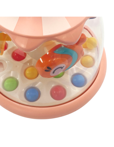 Woopie Kolorowe Zwierzątka Różowy Bączek z Kulkami Karuzela