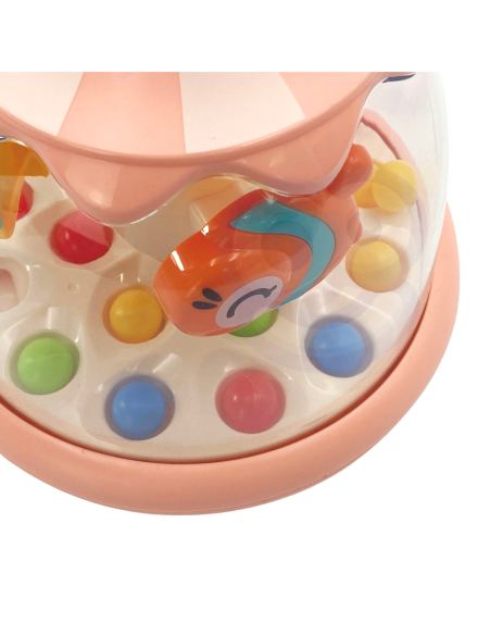 Woopie Kolorowe Zwierzątka Różowy Bączek z Kulkami Karuzela