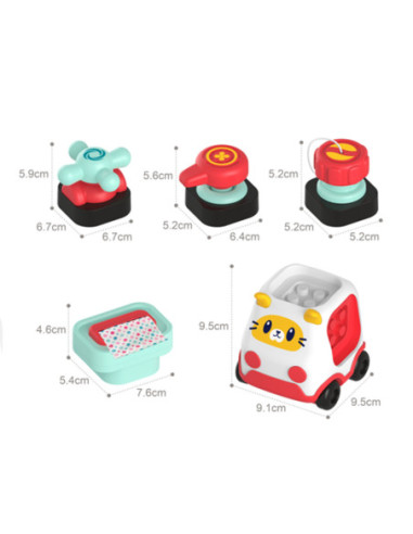 Woopie Baby Samochód Kotek Konstrukcyjny Manipulacyjny