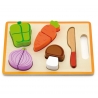 Viga Toys Wooden Vegetable Chopping Knife Board Set