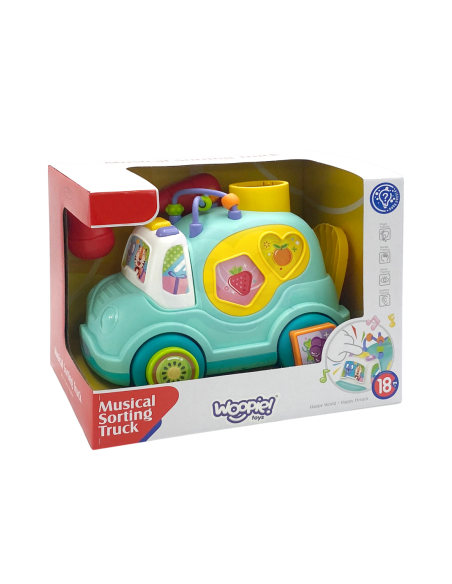 WOOPIE BABY Samochodzik Muzyczny Sorter Niebieski