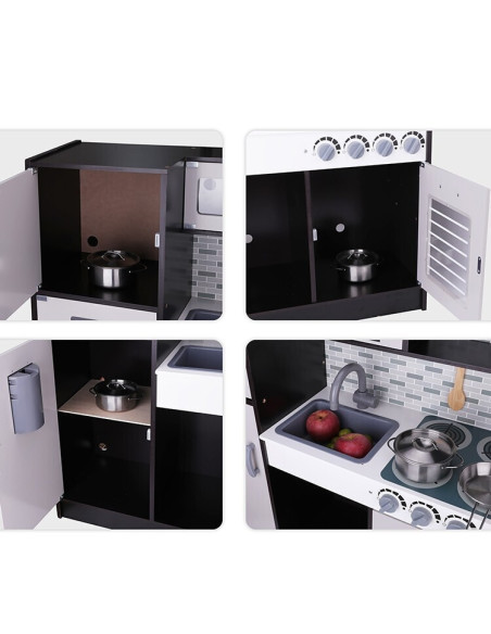 TOOKY TOY Kuchnia Drewniana Nowoczesna Akcesoria