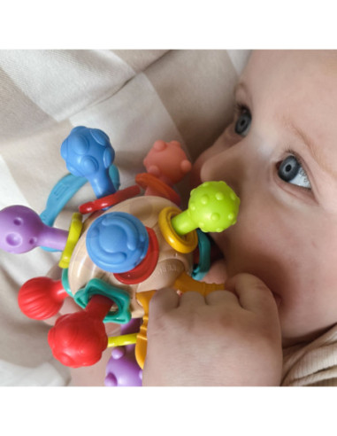 WOOPIE BABY Kolorowa Grzechotka w Kształcie Piłki 0m+