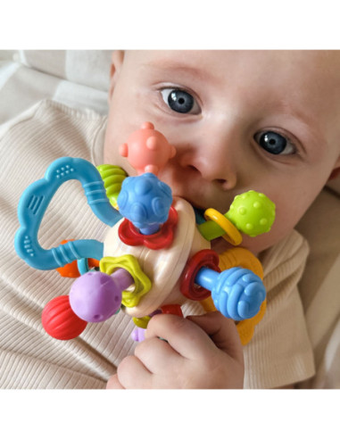 WOOPIE BABY Kolorowa Grzechotka w Kształcie Piłki 0m+