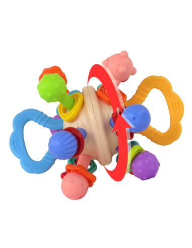 WOOPIE BABY Kolorowa Grzechotka w Kształcie Piłki 0m+
