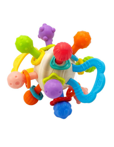 WOOPIE BABY Kolorowa Grzechotka w Kształcie Piłki 0m+