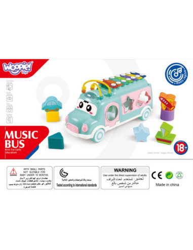 WOOPIE BABY Samochodzik Muzyczny Sorter z Cymbałkami Zielony