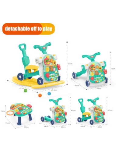 WOOPIE BABY Chodzik 5w1 Multifunkcyjny Niebieski 1+