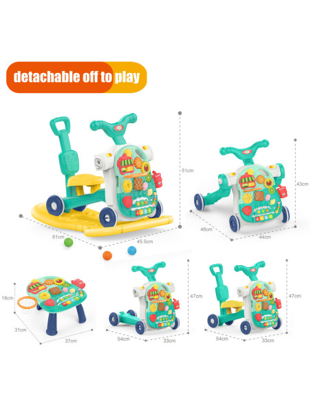 WOOPIE BABY Chodzik 5w1 Multifunkcyjny Niebieski 1+