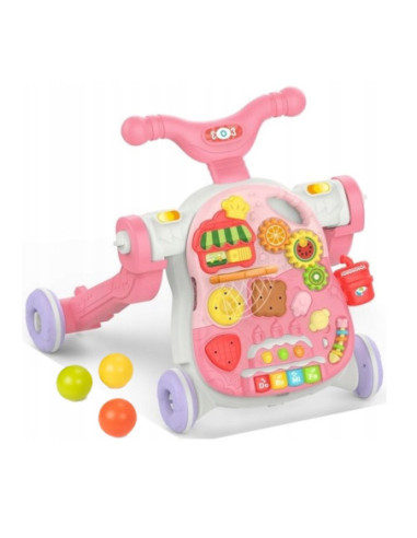 WOOPIE BABY Chodzik 5w1 Multifunkcyjny Różowy 1+