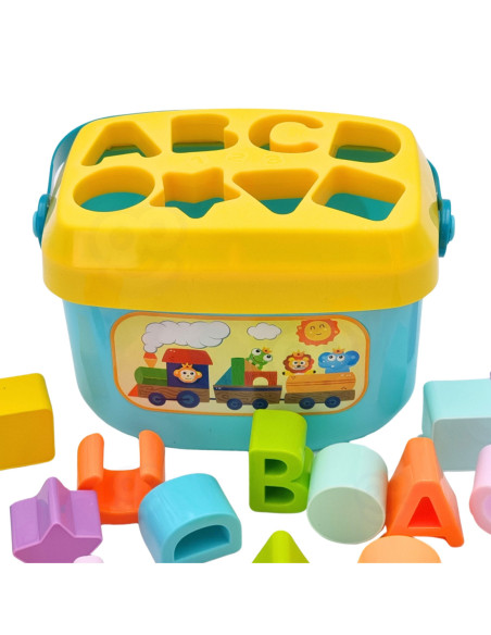 WOOPIE BABY Sorter 2w1 Skrzynka Walizka + Nauka Alfabetu i Kształtów